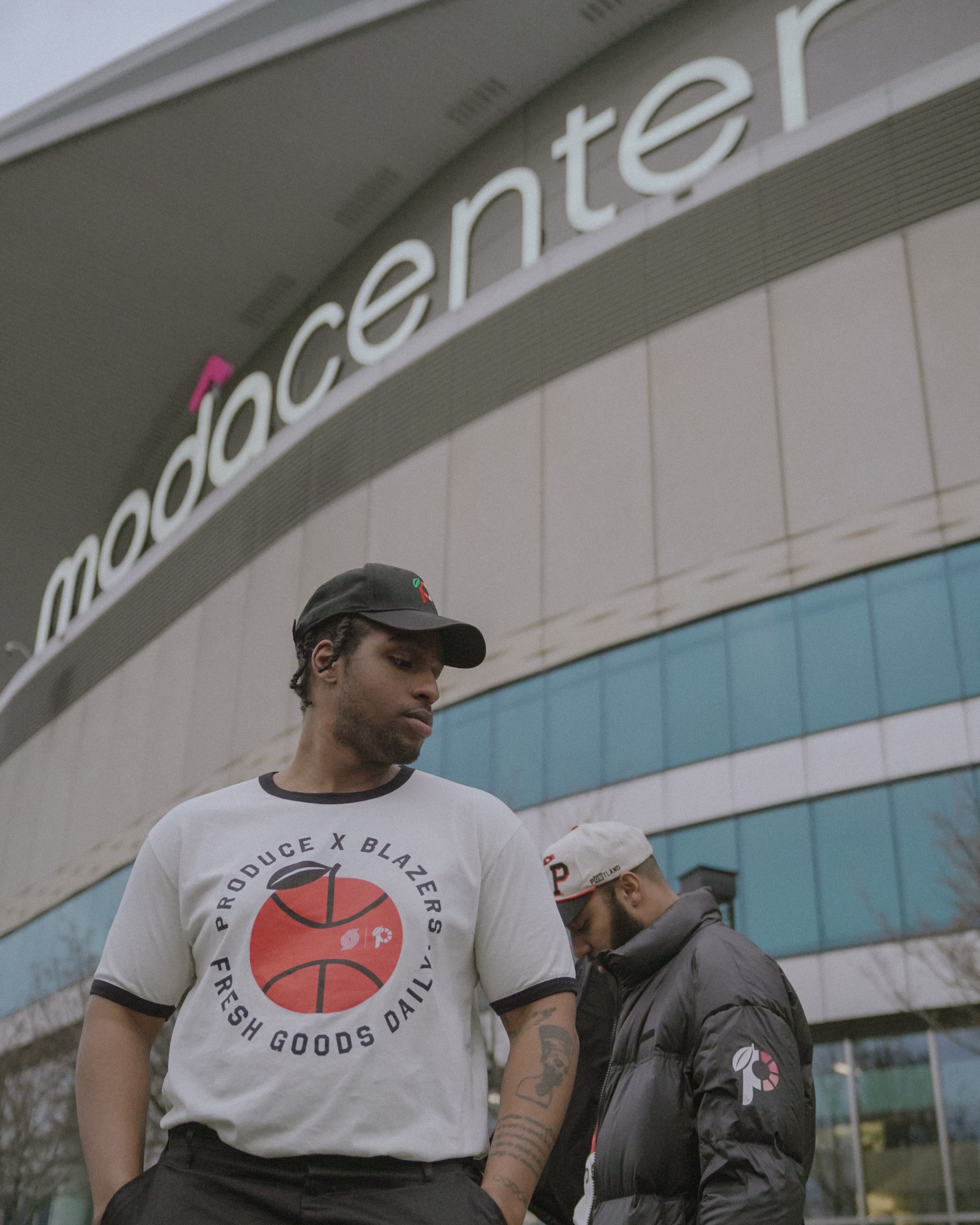 Donte in the Produce Portland Trail Blazers tee