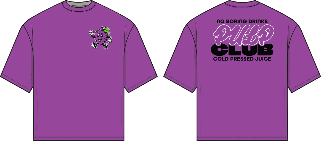 Pulp Club purple shirt